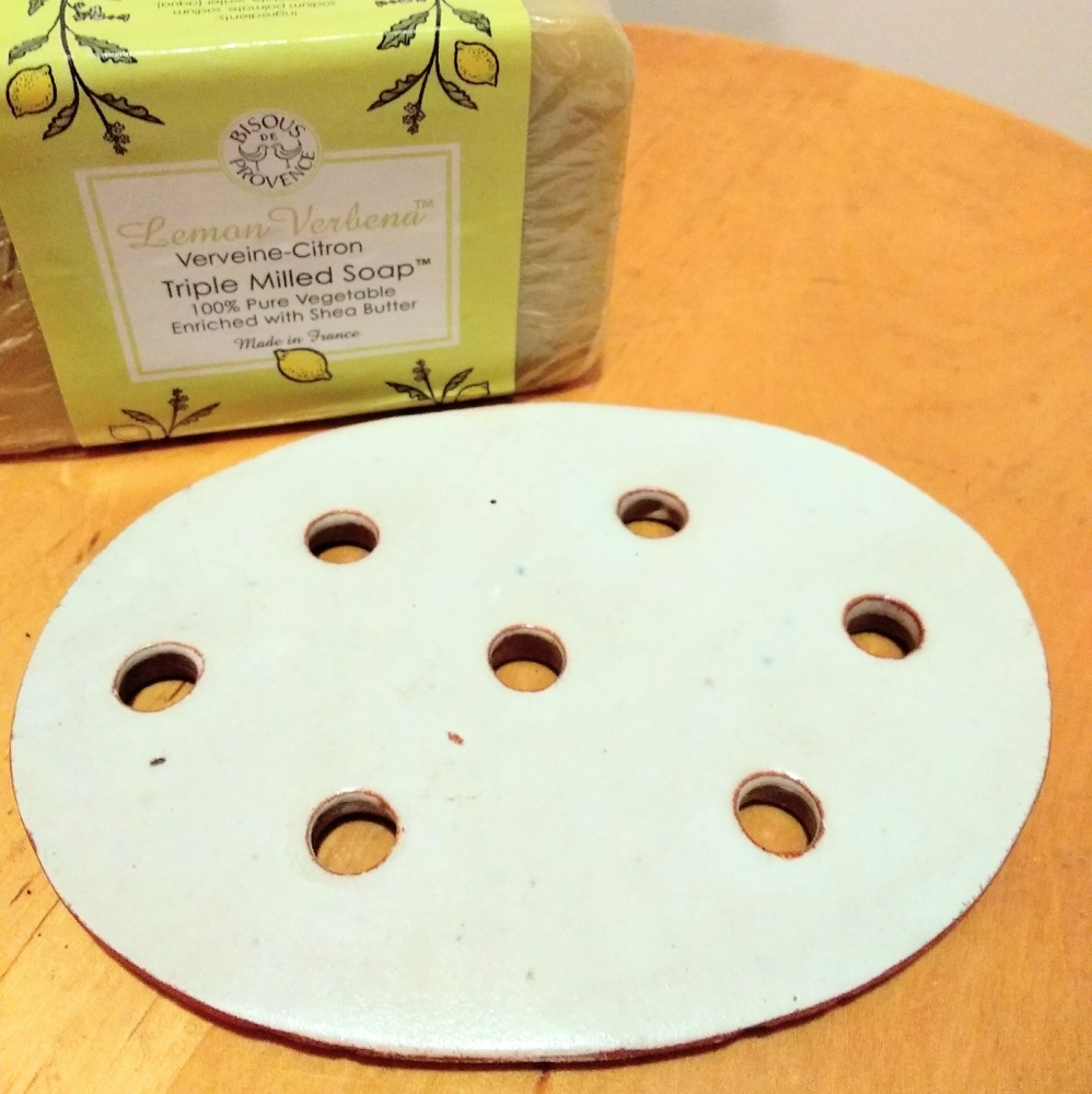Soap dish Vtg. Farmhouse, Ceramic Curds and weigh  separator